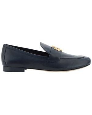 Tory Burch Black Calf Leather Bos Taurus Slip - Blue
