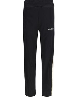 Palm Angels Black Polyester Athletic Trousers