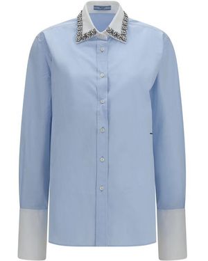 Prada Blue Cotton Dress Shirt