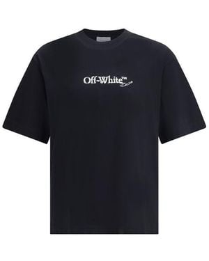 Off-White c/o Virgil Abloh Graphic Tee Crew Neck Cotton - Blue