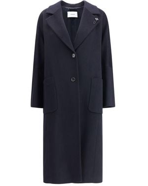 Lardini Cashmere Oversized Coat - Blue