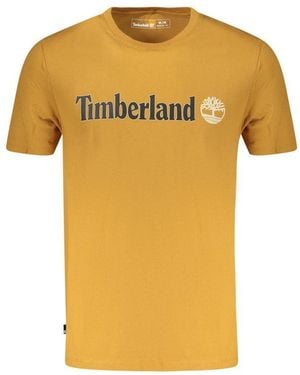 Timberland Marrone Cotton Men T - Yellow