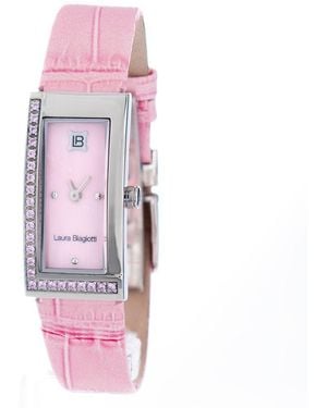 Laura Biagiotti Multicolor Leather Dress Watch - Pink
