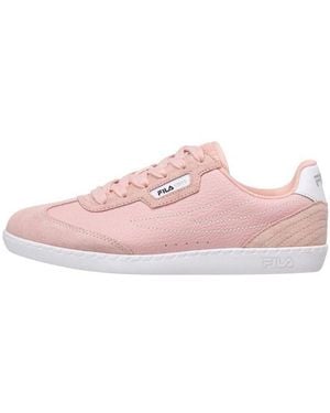 Fila Pink Leather Low Top Trainers
