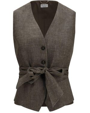 Brunello Cucinelli Brown Linen Blazer