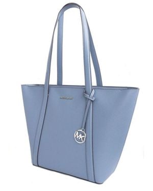 Michael Kors Blue Canvas Tote Bag