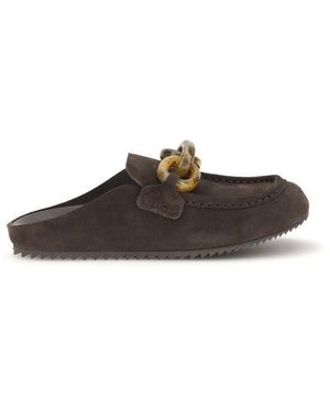 Pedro Garcia Brown Calf Leather Bos Taurus Mules