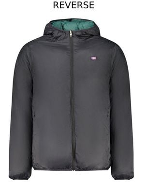 Norway 1963 Black Polyester Men's Reversible Jacket - Grey