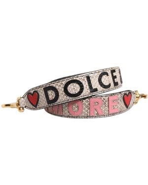 Dolce & Gabbana Multicolour Dg Amore Patch Bag Accessory Shoulder Strap - Pink