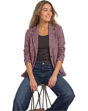 Street One Purple Polyester Blazer - Blue