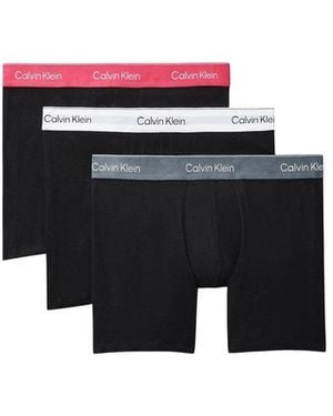 Calvin Klein Pink Cotton Boxers - Black