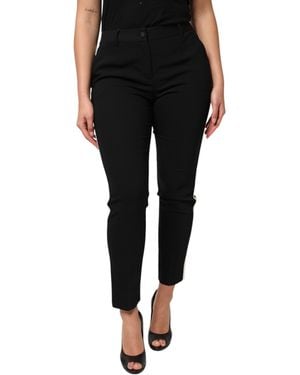 Dolce & Gabbana Side Stripe Slim Pants - Black