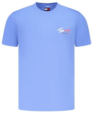 Tommy Hilfiger Azzurro Cotton Uomo T - Blue