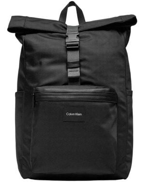 Calvin Klein Black Recycled Polyester Backpack