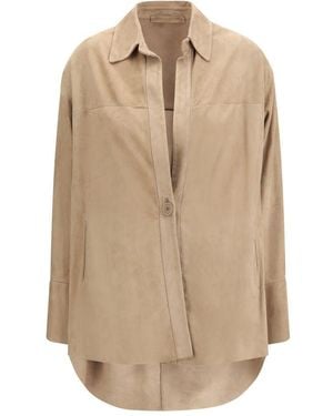 Salvatore Santoro Beige Lamb Ovis Aries Aries Shirt - Natural