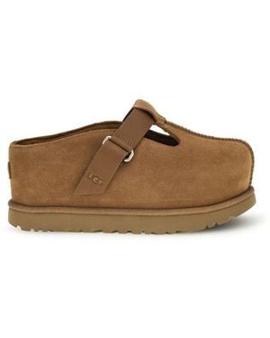 UGG Brown Calf Leather Bos Taurus Mules