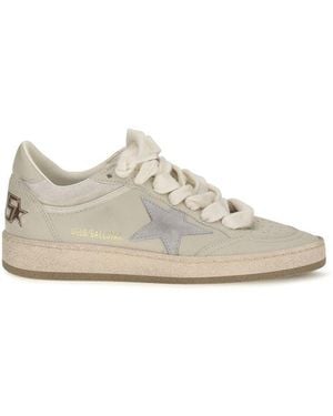 Golden Goose Beige Calf Leather Bos Taurus Low Top Trainers - Natural