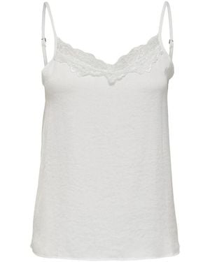 Jacqueline De Yong White Polyester Tank Tops