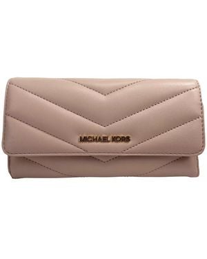 Michael Kors Jet Set Travel Large Quilted Leather Trifold Wallet - Brown