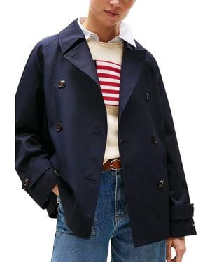 Tommy Hilfiger Blue Organic Cotton Coat