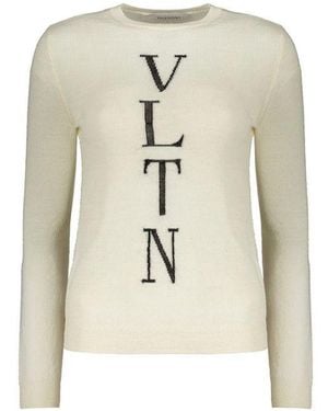 Valentino Beige Virgin Wool Sweatshirt - White