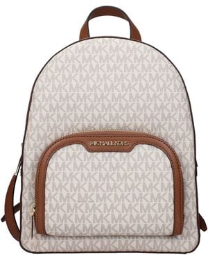 Michael Kors Beige Fabric Backpack - Multicolour