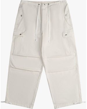 Rhude Cotton Cargo Trousers - White