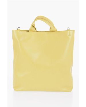 Jil Sander Yellow Leather Tote Bag