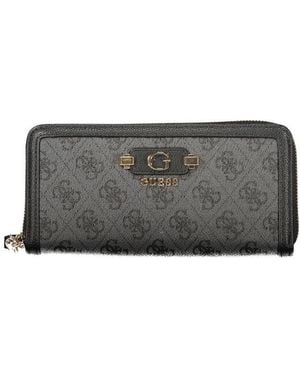 Guess Nero Poliuretano Donna Wallet - Grey