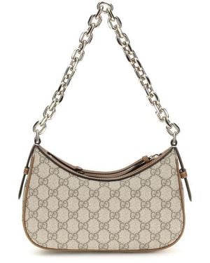 Gucci Beige Fabric Handbag - Gray