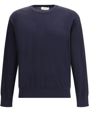 Laneus Blue Cotton Sweatshirt