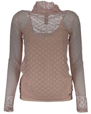 Guess Pink Elastane Sweater - Brown
