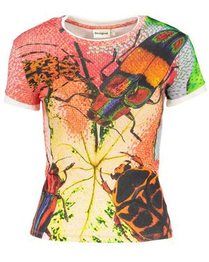 Desigual Cotton T-Shirt - Yellow