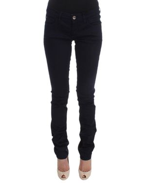 CoSTUME NATIONAL Blue Cotton Blend Slim Fit Jeans