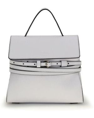 Moschino White Calf Leather Bos Taurus Handbag