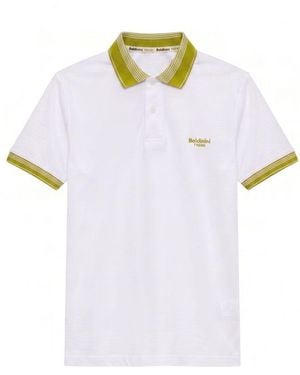 Baldinini White Cotton Men Polo