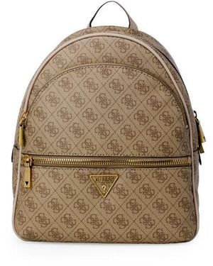 Guess Brown Polyethylene Backpack - Natural