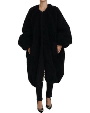 Dolce & Gabbana Elegant Cashmere Blend Overcoat Jacket - Black
