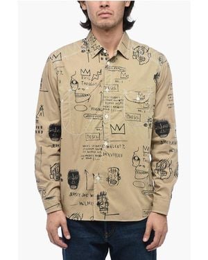 Junya Watanabe Oversized Shirt With Graphic Print - Natural