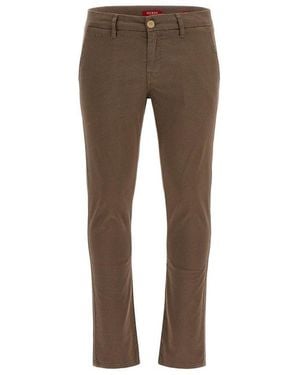Guess Yellow Cotton Casual Trousers - Brown