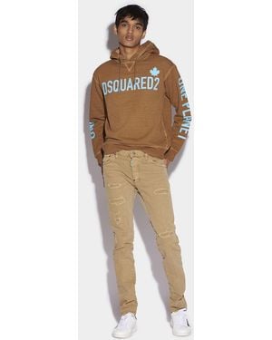 DSquared² Beige Fibers Hoodie - Multicolor