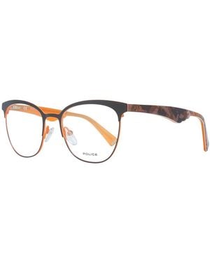 Police Plastic Glasses (Frames) - Metallic