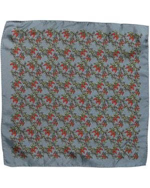 Dolce & Gabbana Chilis Silk Square Foulard Scarf - Gray