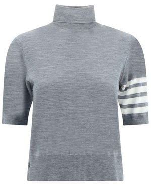 Thom Browne Turtleneck Jumper - Grey