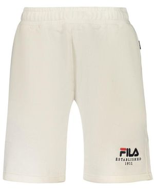 Fila White Cotton Men's Pant - Natural