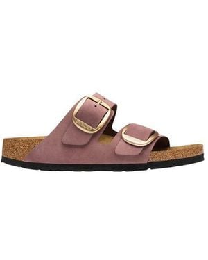 Birkenstock Multicolour Leather Flat Sandals - Pink