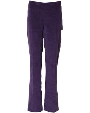 Bencivenga Purple High Waisted Flared Trousers