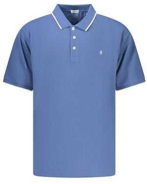 COVERI MOVING Blue Cotton Men's Polo Shirt