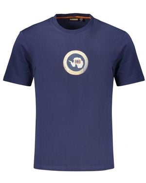 Napapijri Blue Cotton Men's T