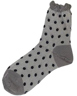 Antipast Glitter Pois Socks - Grey